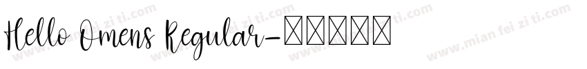 Hello Omens Regular字体转换